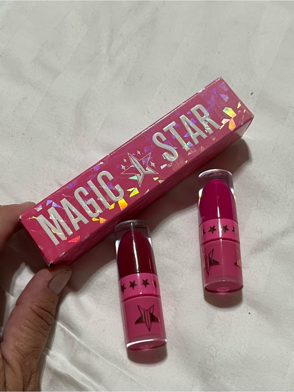 Jeffree Star Pink Lipstick Duo & Foundation— Bright Fuchsia & Bubblegum Pink